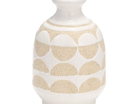 CER, 10 H HALF CIRCLES VASE, IVORY Sale