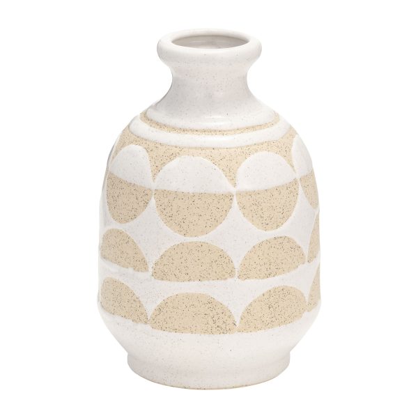 CER, 10 H HALF CIRCLES VASE, IVORY Sale