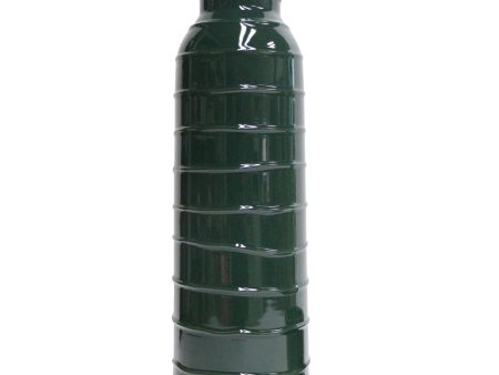 CER, 17 H TRIBAL VASE, FOREST GREEN For Cheap