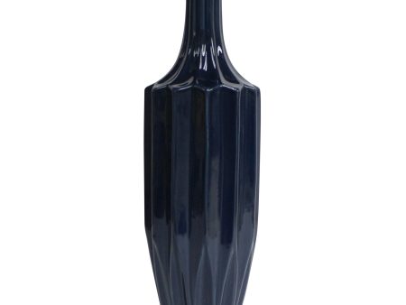 CER, 16  FLUTED VASE, NAVY Online Sale