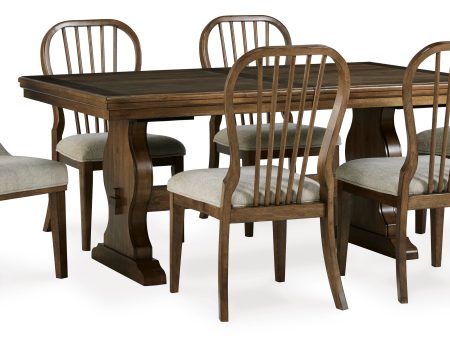 Sturlayne Ext Rectangular Table and Chairs (Set of 7) For Sale