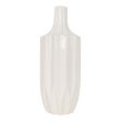 CER, 13  FLUTED VASE, WHITE For Discount