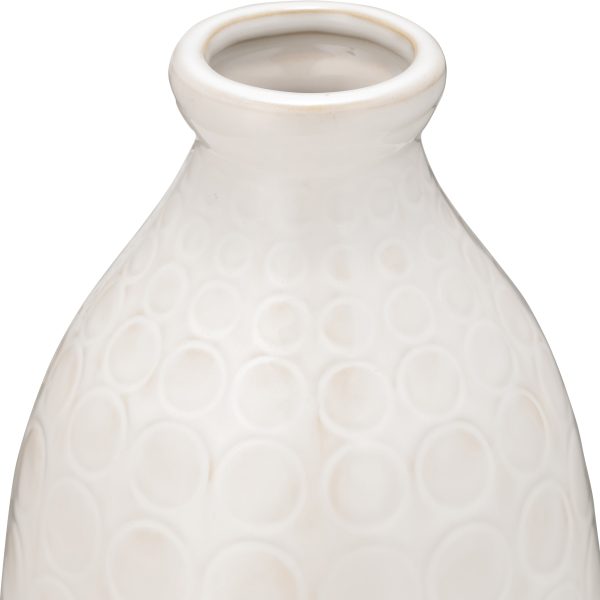 CER, 16  CIRCLES VASE, BEIGE Online now