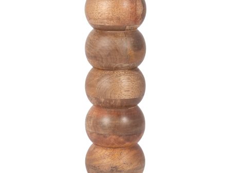 WOOD, 8  RIBBED VOTIVE HOLDER, BROWN Discount