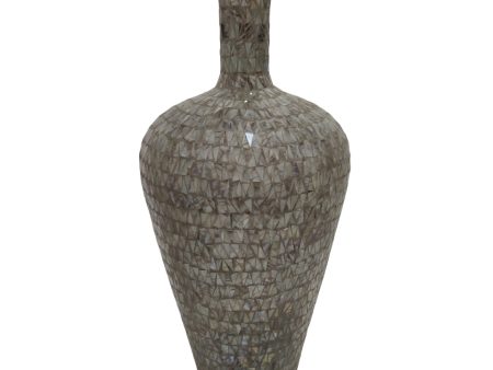 GLASS, 24  MOSAIC VASE, BROWN QUARTZ Discount