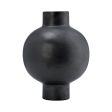 CER, 15 H BUBBLE VASE, BLACK VOLCANIC For Cheap