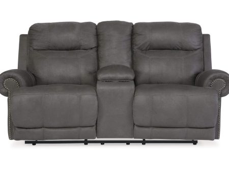 Austere Reclining Loveseat With Console Hot on Sale