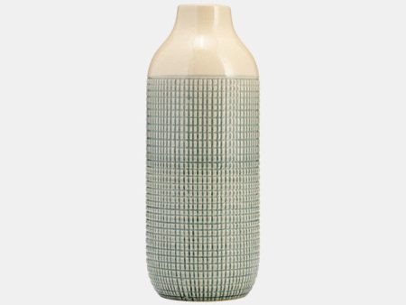 CER, 12 H 3-TONE VASE, LIGHT BLUE GREEN Discount