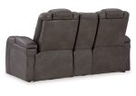 Fyne-Dyme Power Reclining Loveseat With Console Fashion