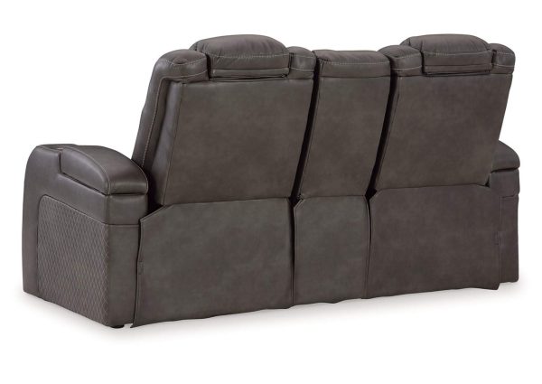 Fyne-Dyme Power Reclining Loveseat With Console Fashion