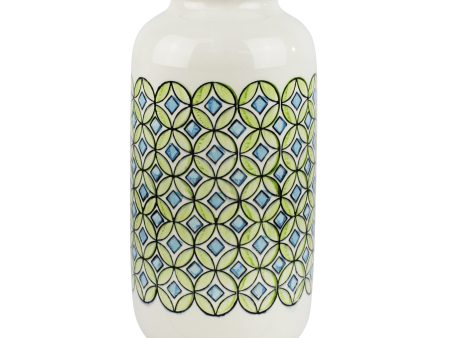 CERAMIC JAR IVORY GREEN Cheap