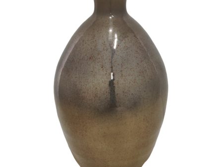 GLASS, 18  BULBOUS VASE, CHAMPAGNE Online now