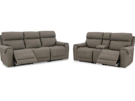 Starbot 3-Piece Power Reclining Sofa & Power Reclining Loveseat With Console For Discount