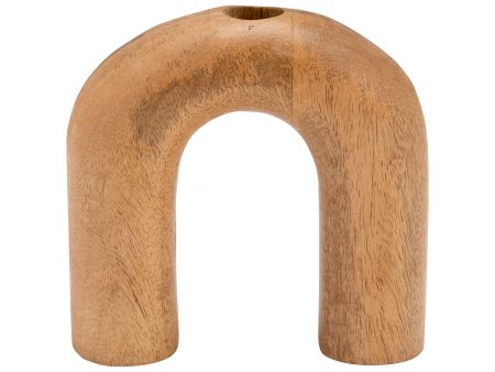 WOOD, 6 H HORSESHOE VASE, BROWN Cheap