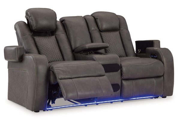 Fyne-Dyme Power Reclining Loveseat With Console Fashion