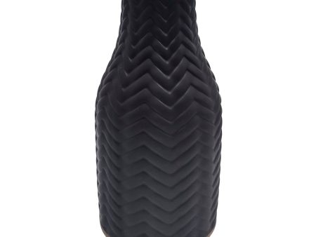 10  Chevron Vase, Black Fashion