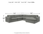 Elyza 5-Piece Sectional with Chaise -10007S7 Online