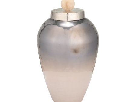 17 H GLASS VASE W  BLUSH KNOB, CHAMPAGNE Online Hot Sale