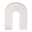 MARBLE, 6 H HORSESHOE TABLETOP DECO, WHITE For Discount