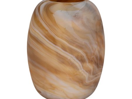 12  GARBO MEDIUM BROWN GLASS VASE Hot on Sale