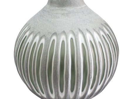 13  ABBOT MEDIUM GREEN GLASS VASE For Cheap