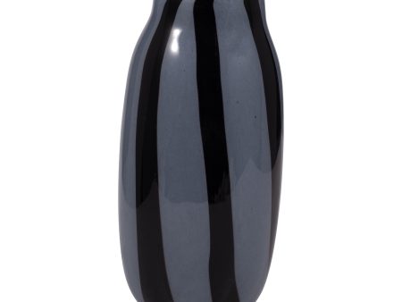 12  CAHAN MEDIUM BLACK STRIPED VASE Online now