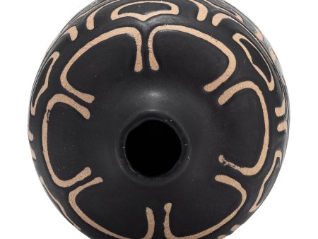 CER, 10  DECORATIVE VASE, BLACK TAN on Sale