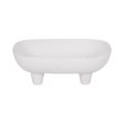 10  Footed Rounded Rectangle Bowl, White Discount