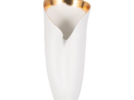 12  HOLLIS SMALL VASE, WHITE Hot on Sale